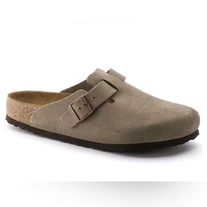 Women’s Birkenstock Boston taupe clog, size 38, NWT